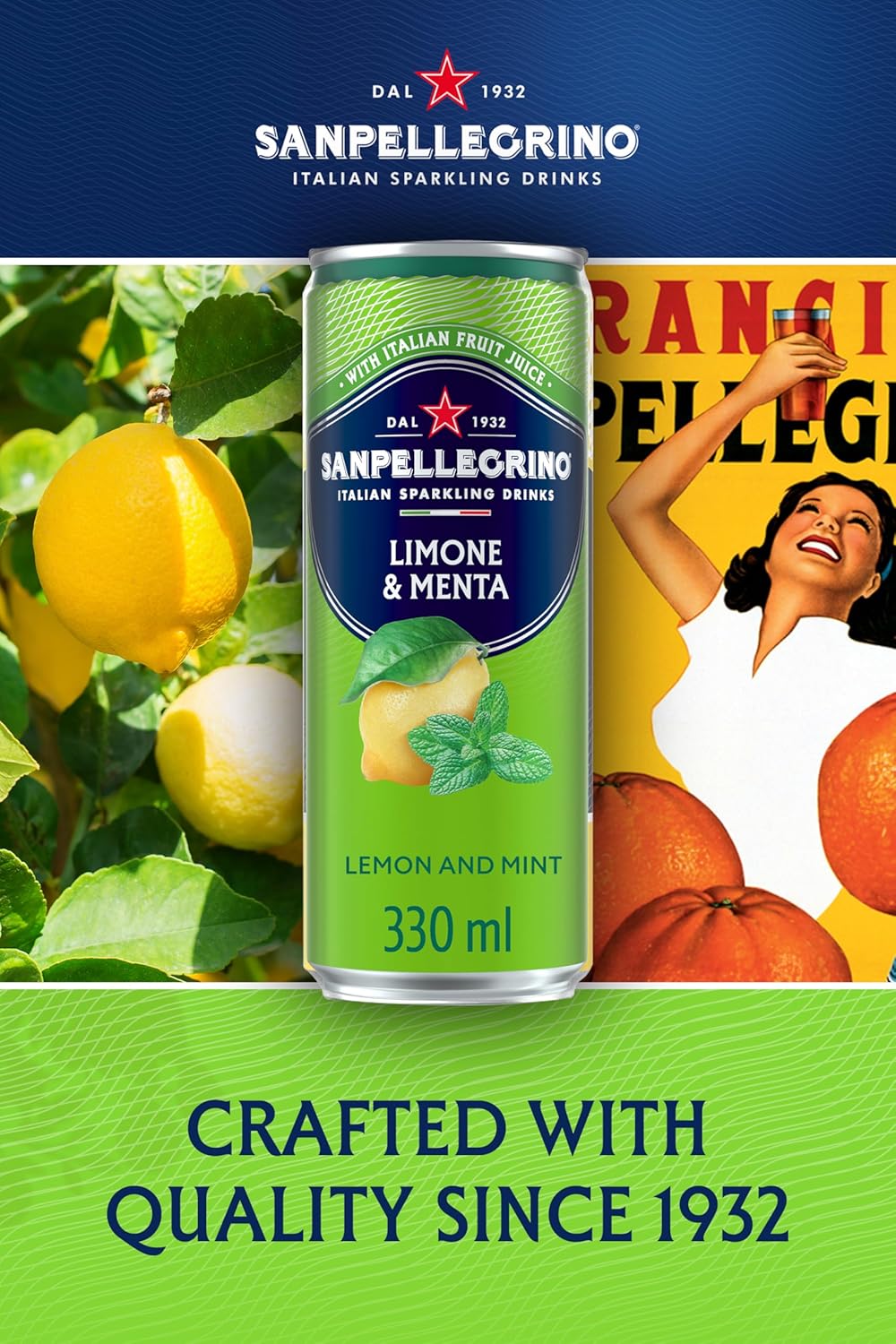 Sanpellegrino Sparkling Juice Lemon & Mint 24x330ml