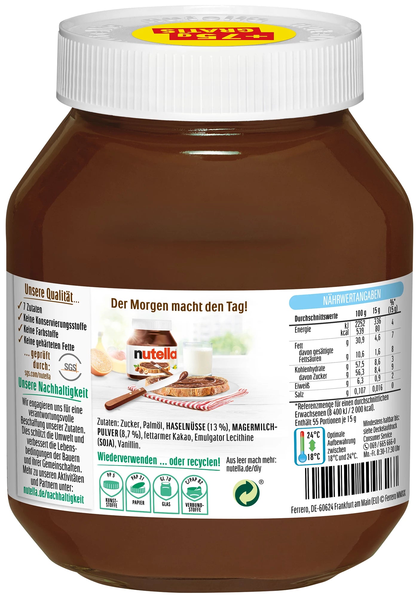 Nutella Spread 6x825g